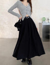 ベルト付きボックスプリーツロングスカート﻿﻿﻿ 6257-画像7-韓国ファッション通販POPREA［ポップリア］