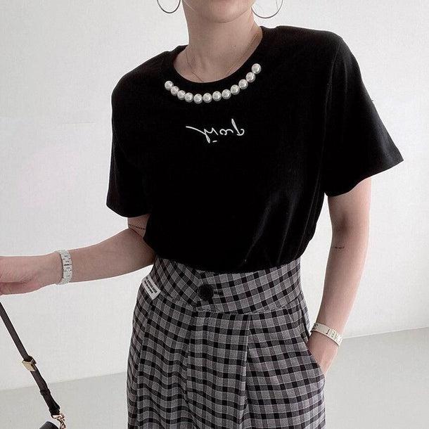 フレンチパールＴシャツ 5995-画像7-韓国ファッション通販POPREA［ポップリア］