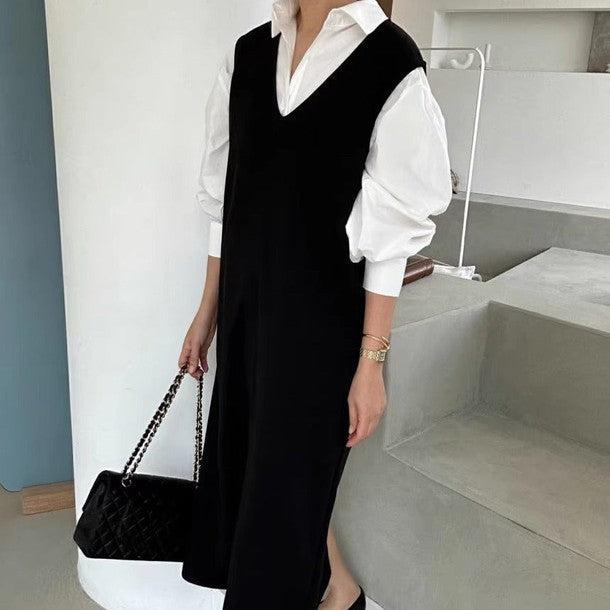 バックスリットジャンパースカート﻿ 6198-画像7-韓国ファッション通販POPREA［ポップリア］