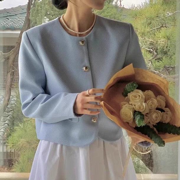 ツイードシルバーボタンジャケット﻿ 6440-画像7-韓国ファッション通販POPREA［ポップリア］