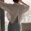 バックボタンオープンショートシャツ﻿ 6210-画像7-韓国ファッション通販POPREA［ポップリア］