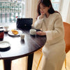 パール調ボタンノーカラーツイードジャケット 6317-画像7-韓国ファッション通販POPREA［ポップリア］