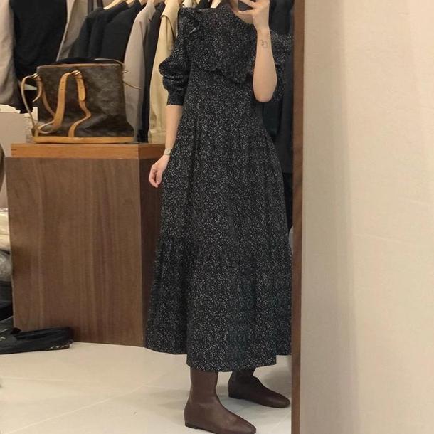 フレンチレトロフラワーワンピース 6679-画像7-韓国ファッション通販POPREA［ポップリア］