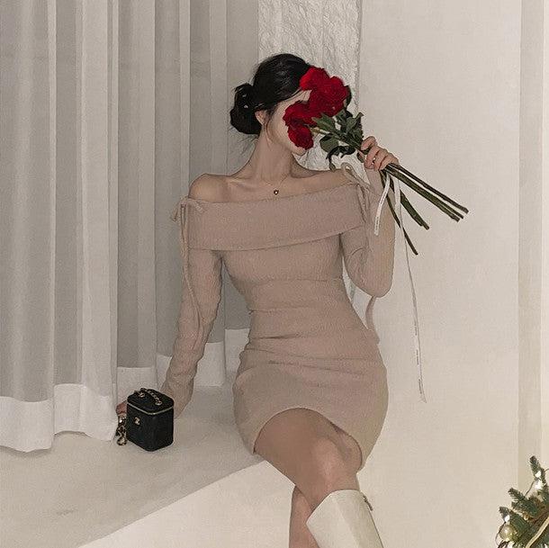 リボンオフショルミニワンピース 6381-画像7-韓国ファッション通販POPREA［ポップリア］