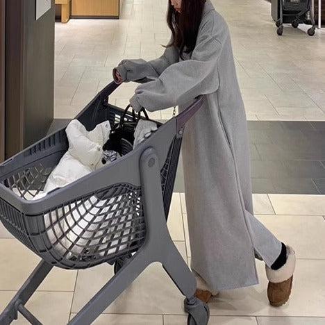 襟付きハーフジッパーワンピース 6439-画像7-韓国ファッション通販POPREA［ポップリア］