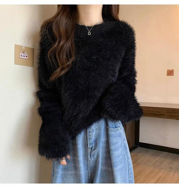 ファータッチラウンドネックニット 6375-画像7-韓国ファッション通販POPREA［ポップリア］