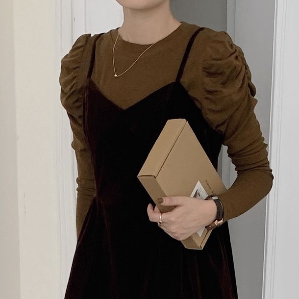 シュシュスリーブロングTシャツ﻿ 6251-画像7-韓国ファッション通販POPREA［ポップリア］