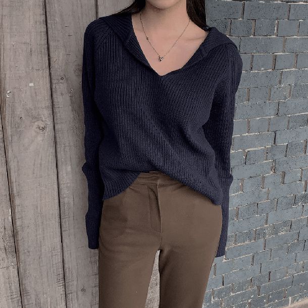 4カラーショートリブニット 6427-画像7-韓国ファッション通販POPREA［ポップリア］