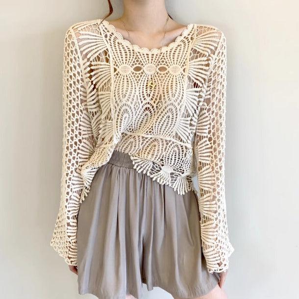 クロシェ長袖ニット 6027-画像7-韓国ファッション通販POPREA［ポップリア］