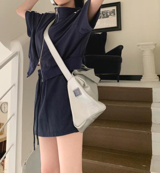 ジップスポーティショートトップス﻿ 6091-画像7-韓国ファッション通販POPREA［ポップリア］