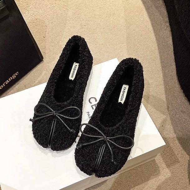 ボアリボンフラットシューズ 6379-画像7-韓国ファッション通販POPREA［ポップリア］