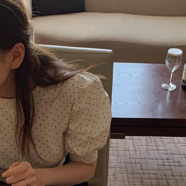 2WAY半袖ドットブラウス﻿ 6642-画像7-韓国ファッション通販POPREA［ポップリア］