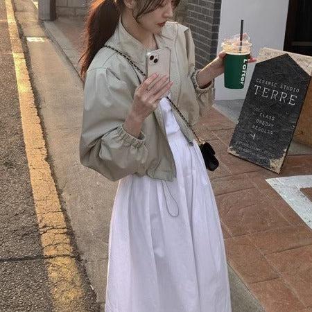 ショートライダーズジャケット 6462-画像8-韓国ファッション通販POPREA［ポップリア］