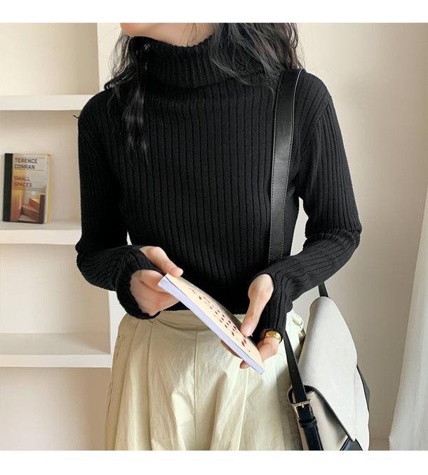 フィンガーホールタートルネックリブニット 6551-画像8-韓国ファッション通販POPREA［ポップリア］