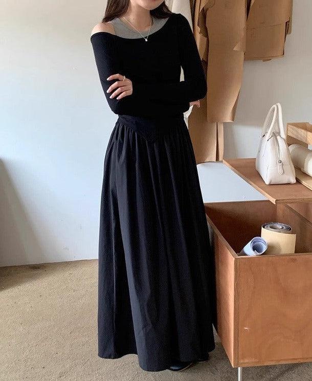 オープンショルダーTシャツ&スカート﻿ 6228-画像8-韓国ファッション通販POPREA［ポップリア］