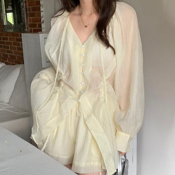 フレンチタイプリーツスリムセットアップ 6011-画像8-韓国ファッション通販POPREA［ポップリア］