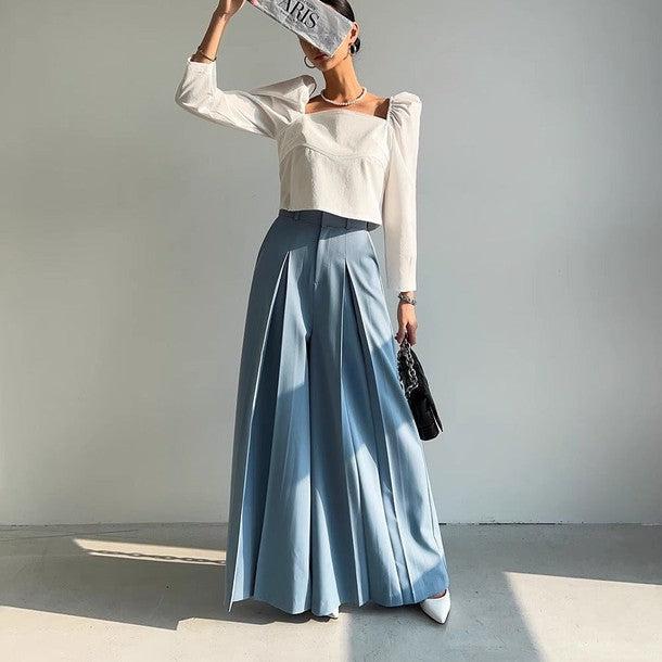 インバーテッドプリーツフレアパンツ 6460-画像8-韓国ファッション通販POPREA［ポップリア］