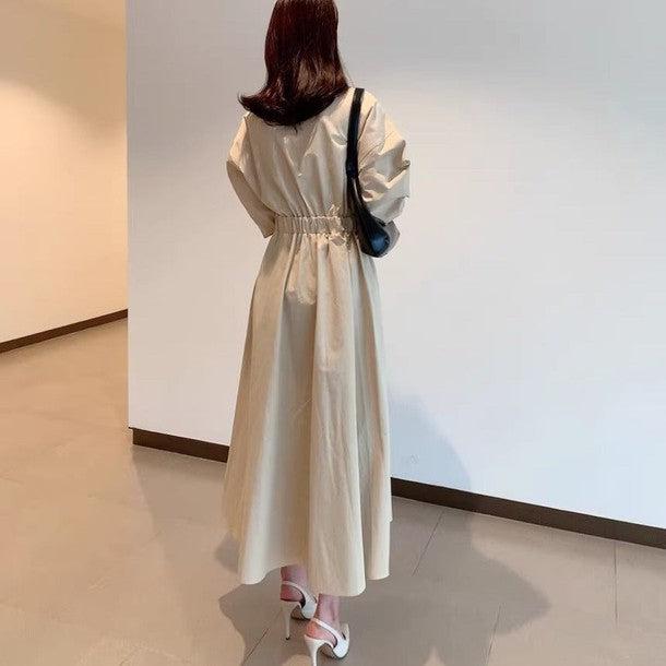 ハイウエストマキシシャツワンピース 6477-画像8-韓国ファッション通販POPREA［ポップリア］