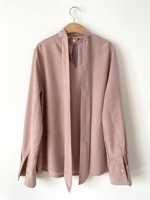 ボウタイ長袖オフィスブラウス 6364-画像8-韓国ファッション通販POPREA［ポップリア］