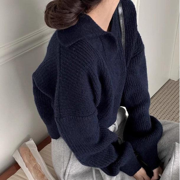 クロップドポロニット 6322-画像8-韓国ファッション通販POPREA［ポップリア］