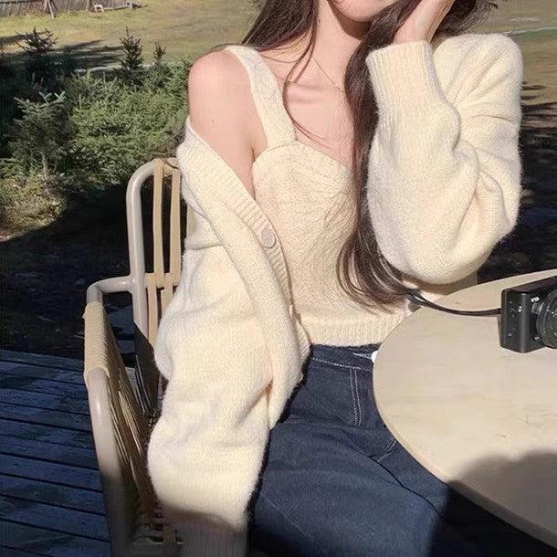 ニットキャミ&ショートカーディガン﻿﻿﻿﻿﻿ 6266-画像8-韓国ファッション通販POPREA［ポップリア］