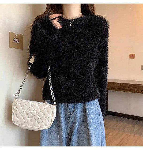 ファータッチラウンドネックニット 6375-画像8-韓国ファッション通販POPREA［ポップリア］