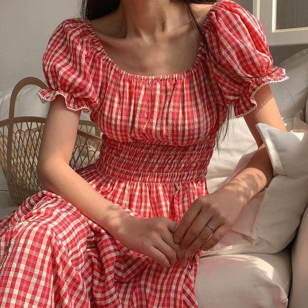 ギンガムチェック2wayワンピース﻿ 6808-画像8-韓国ファッション通販POPREA［ポップリア］