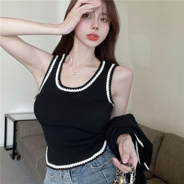 スリムタンク＆リブカーディガン 6131-画像8-韓国ファッション通販POPREA［ポップリア］