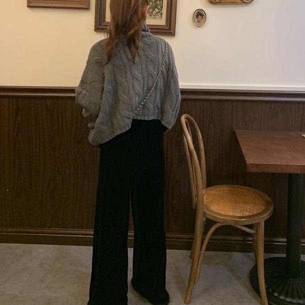 ケーブルタートルニット﻿﻿﻿﻿﻿﻿﻿ 6279-画像8-韓国ファッション通販POPREA［ポップリア］