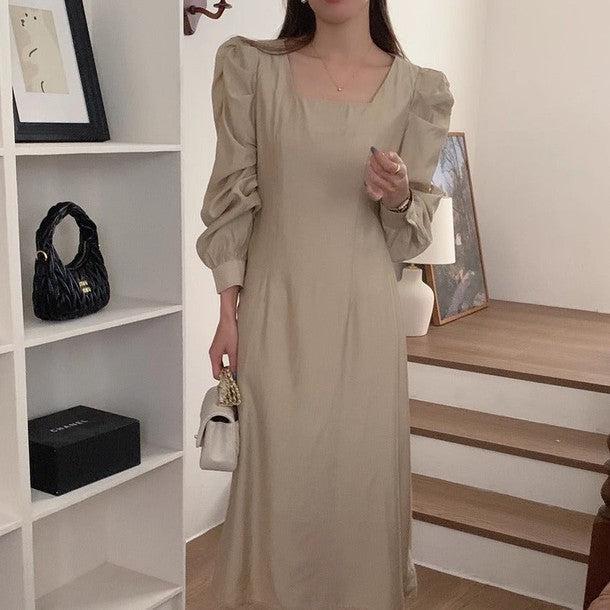 パフショルダーAラインワンピース 6540-画像8-韓国ファッション通販POPREA［ポップリア］