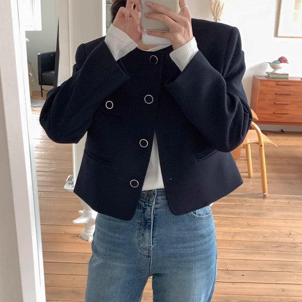 サイドポケットノーカラージャケット﻿ 6220-画像8-韓国ファッション通販POPREA［ポップリア］