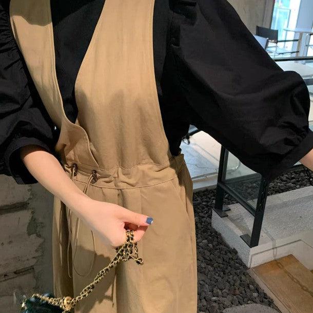 ウエストギャザージャンパースカート 6196-画像8-韓国ファッション通販POPREA［ポップリア］