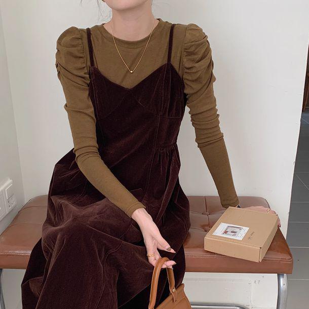 シュシュスリーブロングTシャツ﻿ 6251-画像8-韓国ファッション通販POPREA［ポップリア］