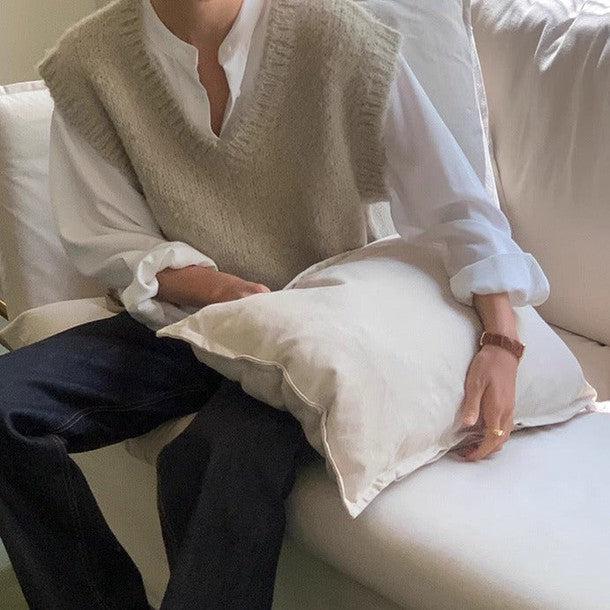 アルパカ＆ウール混ニットベスト﻿﻿﻿﻿﻿﻿﻿ 6283-画像8-韓国ファッション通販POPREA［ポップリア］