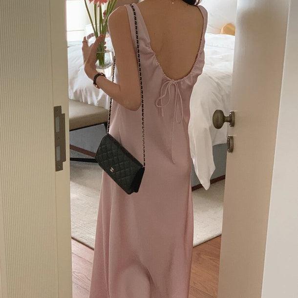 バックオープンリボンワンピース﻿ 6097-画像8-韓国ファッション通販POPREA［ポップリア］