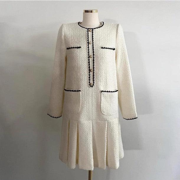 ノーカラーニットドッキングワンピース 6429-画像8-韓国ファッション通販POPREA［ポップリア］