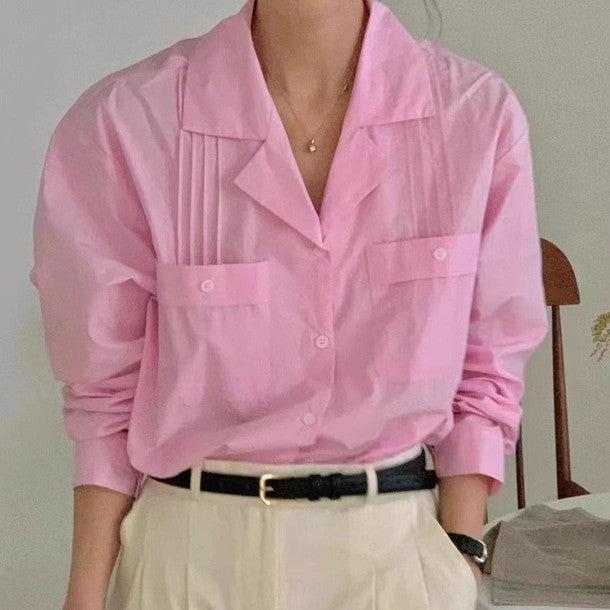 2ポケットフロントラインシャツ 6501-画像8-韓国ファッション通販POPREA［ポップリア］