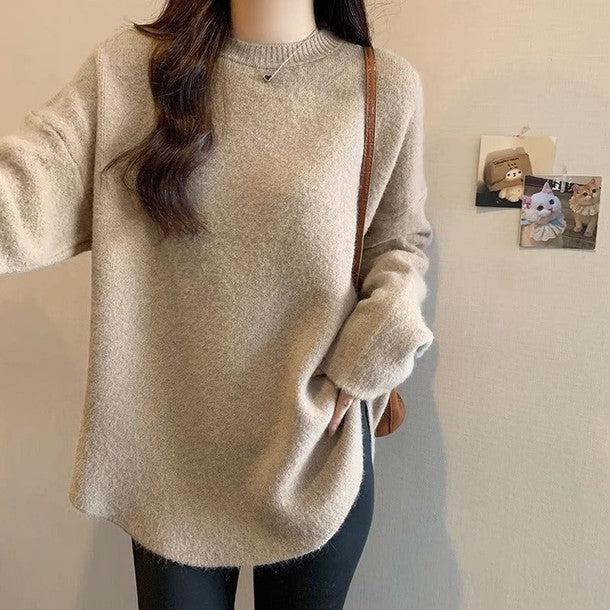 ウール混ビッグシルエットゆるニット 6465-画像8-韓国ファッション通販POPREA［ポップリア］