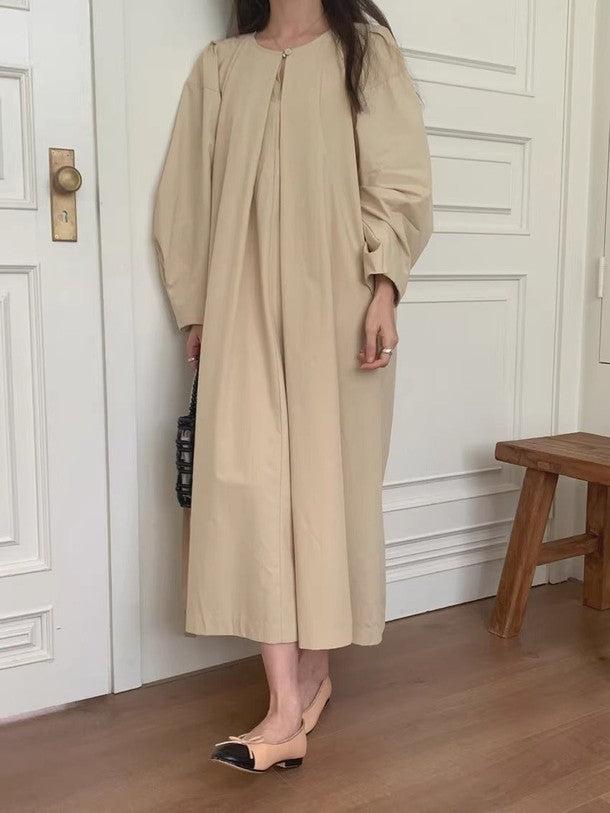 ラウンドネックプリーツワンピース ﻿ 6531-画像8-韓国ファッション通販POPREA［ポップリア］