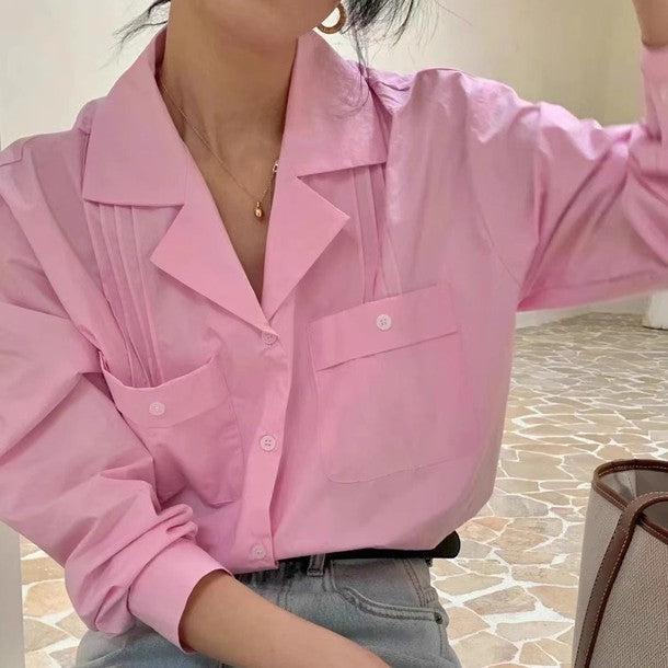 2ポケットフロントラインシャツ 6501-画像9-韓国ファッション通販POPREA［ポップリア］