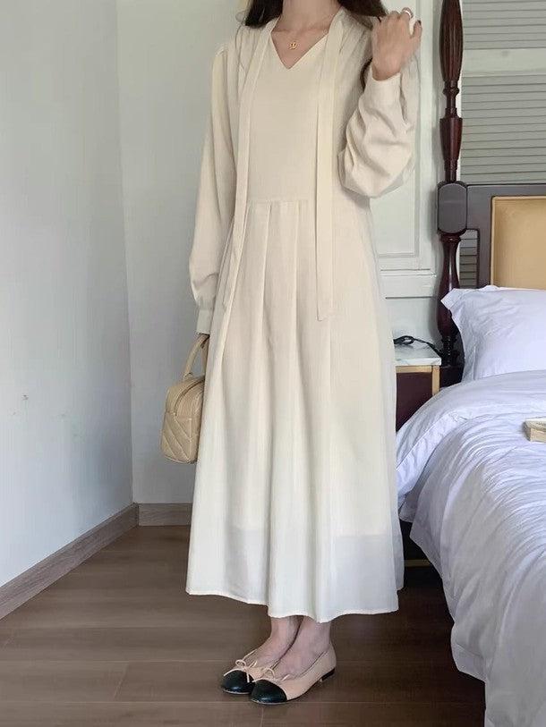 ロングスリーブAラインワンピース 6464-画像9-韓国ファッション通販POPREA［ポップリア］