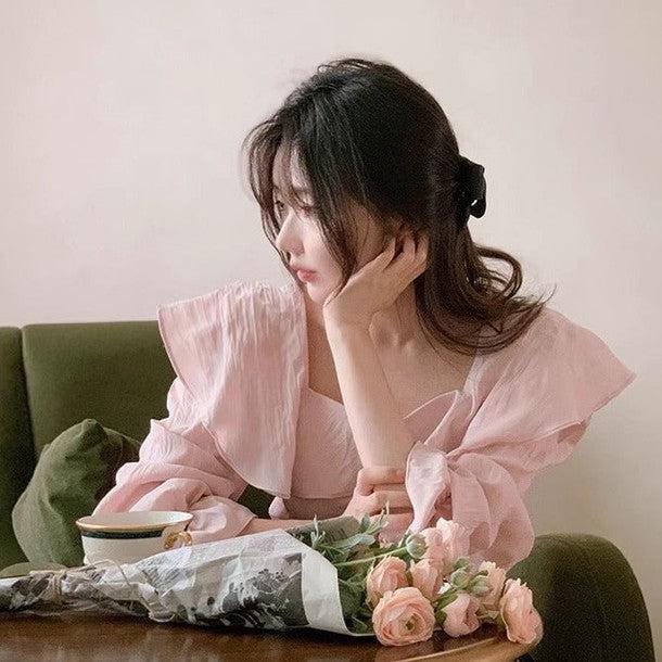 スクエアネックフリルブラウス 6487-画像9-韓国ファッション通販POPREA［ポップリア］