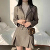 ヘリンボーンショートジャケット＆スカート 6387-画像9-韓国ファッション通販POPREA［ポップリア］