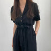 サテンチックシャツオールインワン 6035-画像9-韓国ファッション通販POPREA［ポップリア］