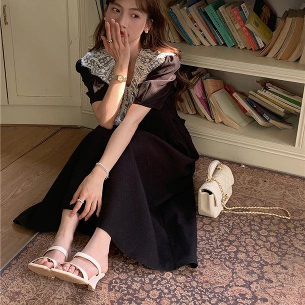 レトロレースパフスリーブドレス﻿ 6084-画像9-韓国ファッション通販POPREA［ポップリア］