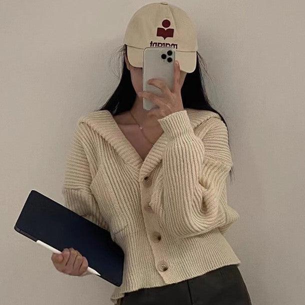 リブニットフードカーディガン 6331-画像9-韓国ファッション通販POPREA［ポップリア］