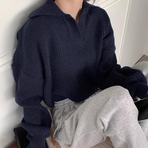 クロップドポロニット 6322-画像9-韓国ファッション通販POPREA［ポップリア］