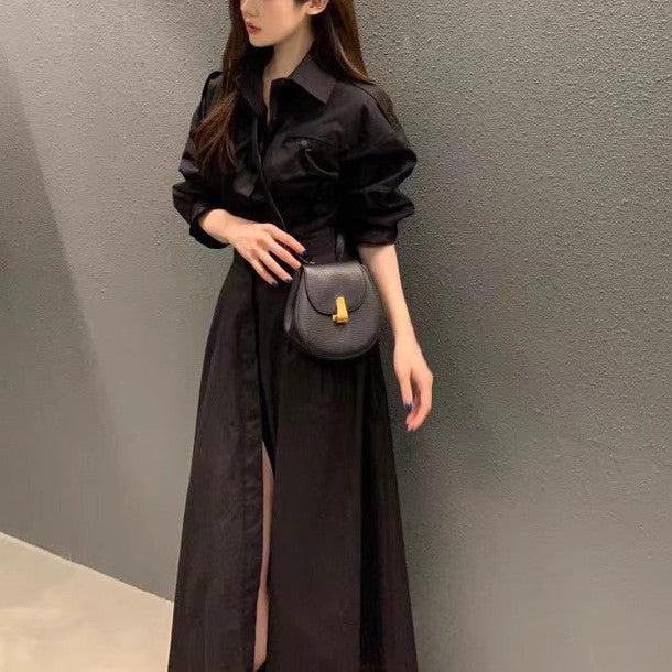 ハイウエストシャツワンピース﻿ 6446-画像9-韓国ファッション通販POPREA［ポップリア］