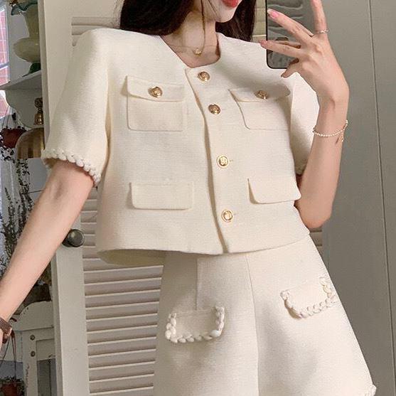 ゴールドボタンニットジャケット 6161-画像9-韓国ファッション通販POPREA［ポップリア］