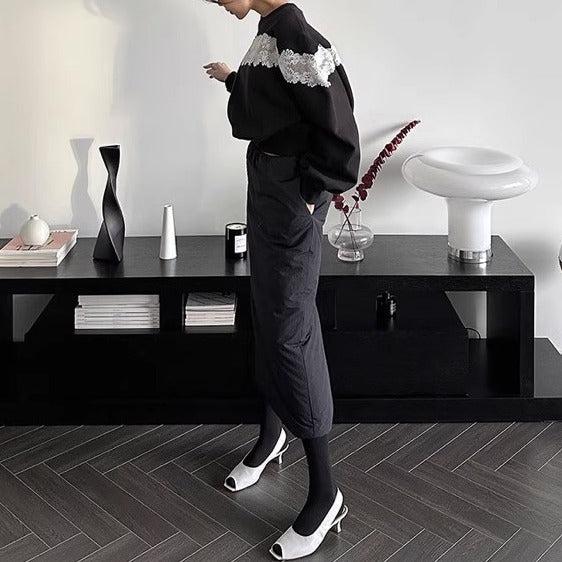 レースドッキングスウェット 6437-画像9-韓国ファッション通販POPREA［ポップリア］